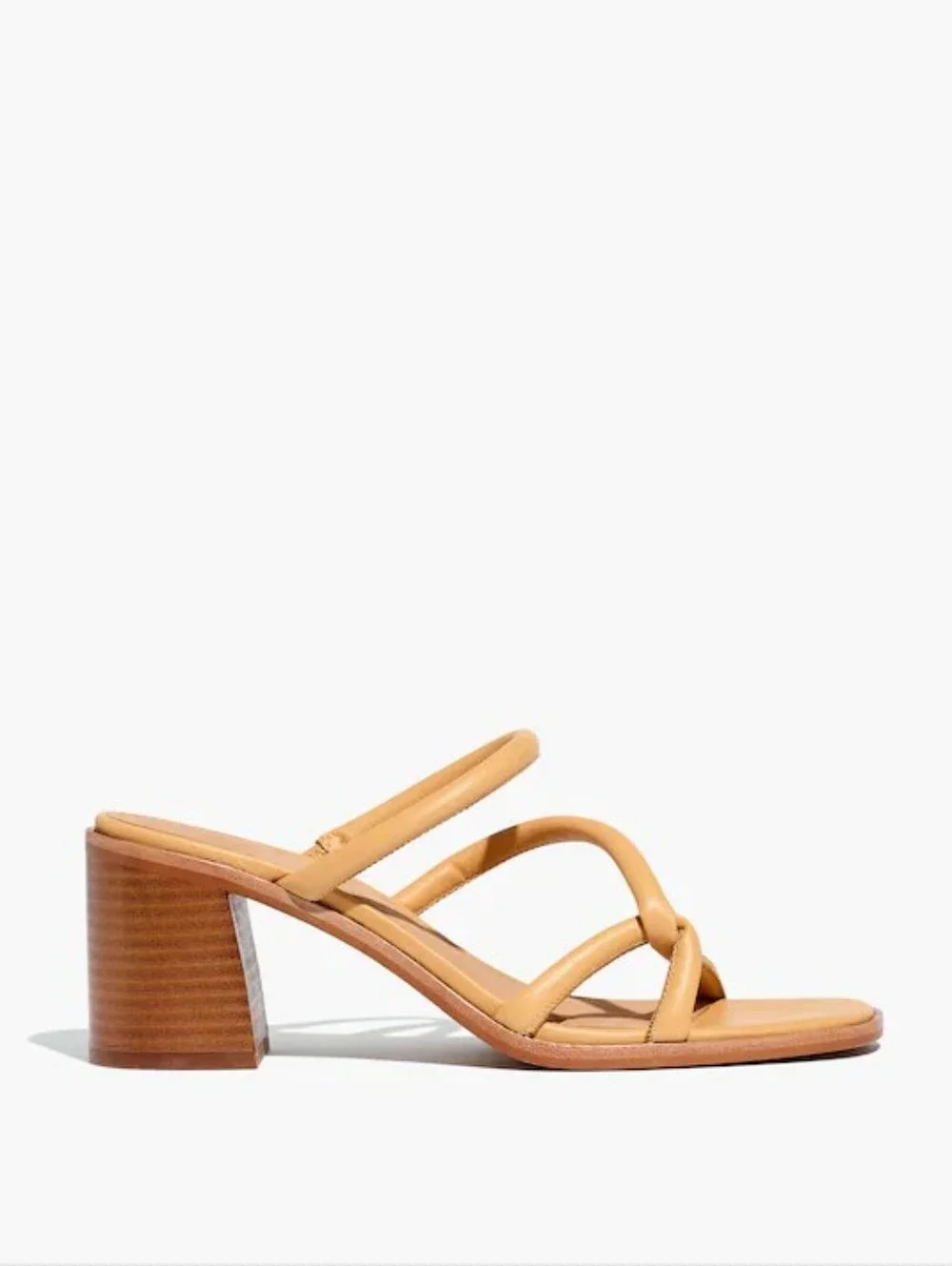 Madewell Tan Strappy Block Heel Sandals